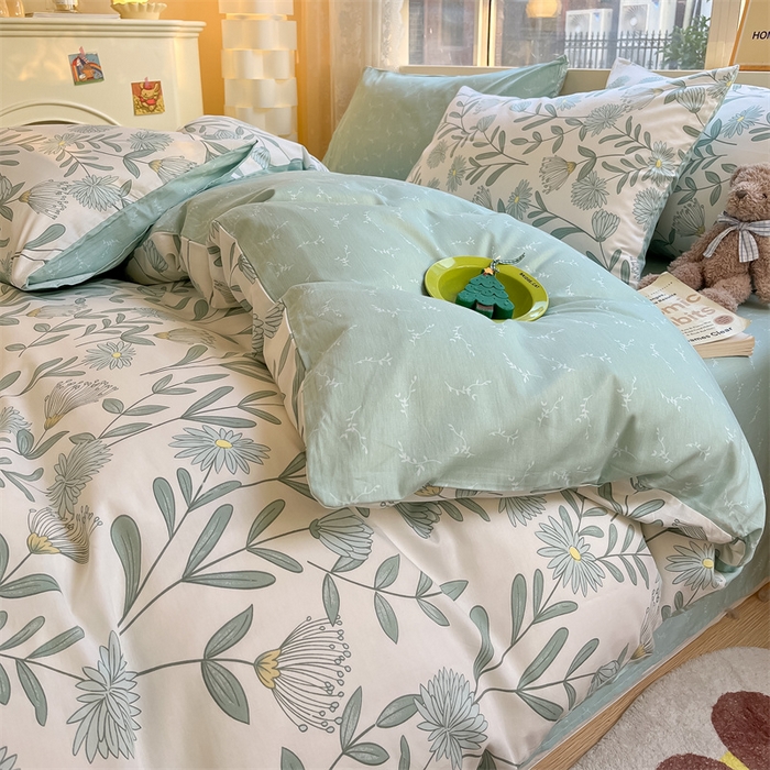 91家纺网 家纺一手货源 找家纺 澜妃 2025春夏新款12868全棉纯棉印花单被套 绿风玲