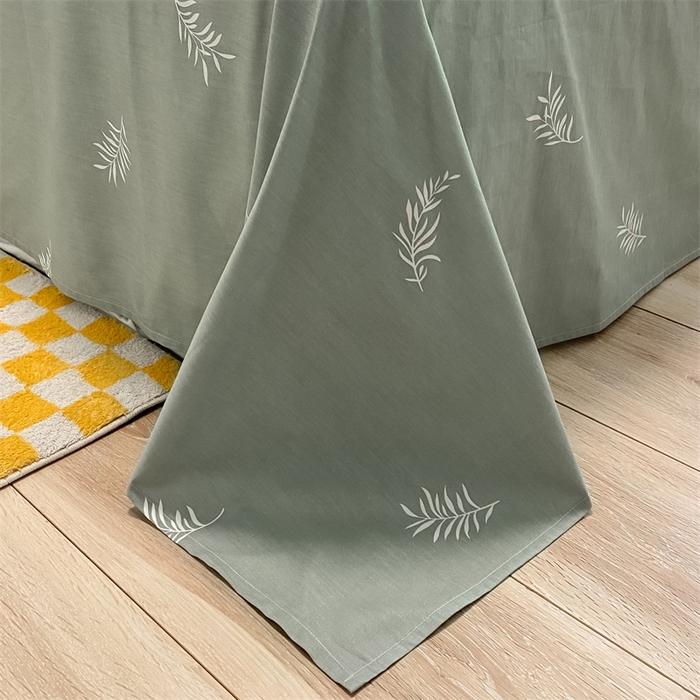 91家纺网 家纺一手货源 找家纺 澜妃 2025春夏新款12868全棉纯棉印花单被套 绿茵