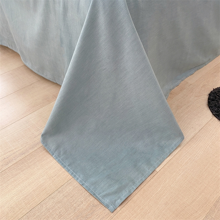 91家纺网 家纺一手货源 找家纺 澜妃 2025春夏新款12868全棉纯棉印花单被套 天蓝小格