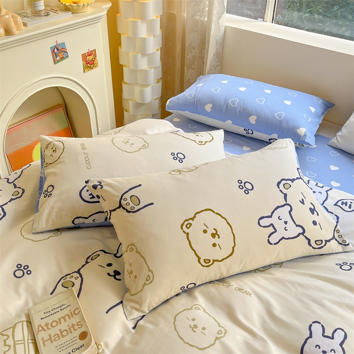 91家纺网 家纺一手货源 找家纺 澜妃 2025春夏新款12868全棉纯棉印花单被套 奶油布丁