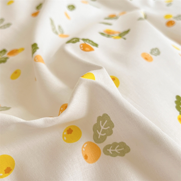 91家纺网 家纺一手货源 找家纺 澜妃 2025春夏新款12868全棉纯棉印花单被套 砂糖橘