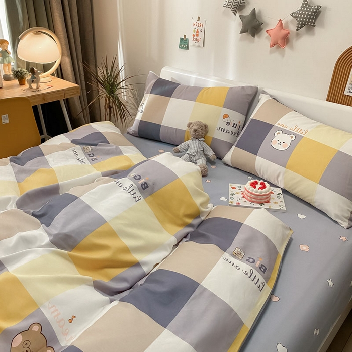 91家纺网 家纺一手货源 找家纺 澜妃 2025春夏新款12868全棉纯棉印花单被套 治愈系