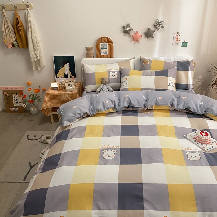 91家纺网 家纺一手货源 找家纺 澜妃 2025春夏新款12868全棉纯棉印花单被套 治愈系