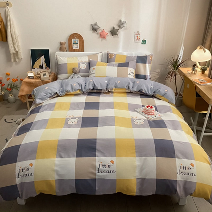 91家纺网 家纺一手货源 找家纺 澜妃 2025春夏新款12868全棉纯棉印花单被套 治愈系