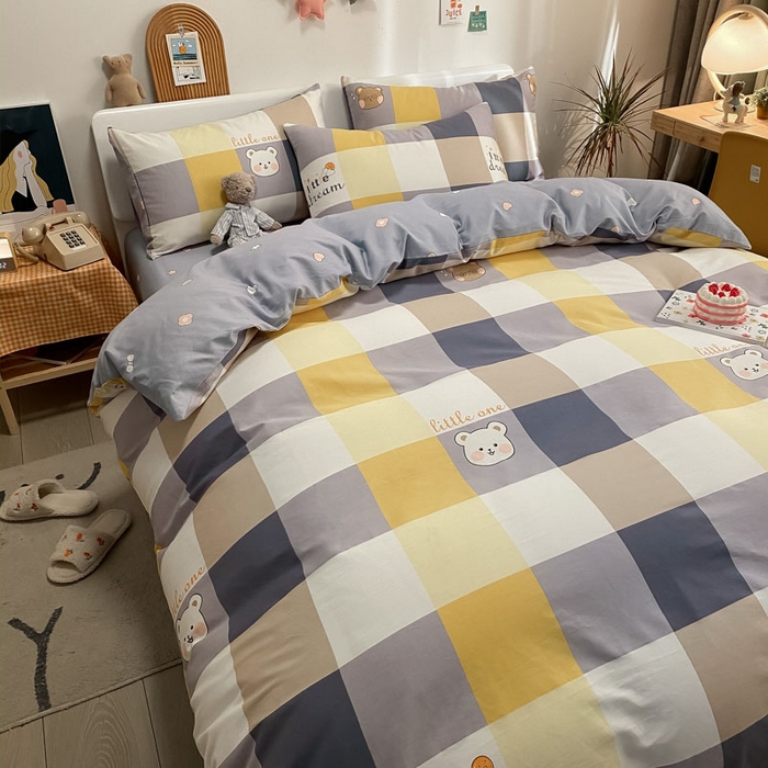 91家纺网 家纺一手货源 找家纺 澜妃 2025春夏新款12868全棉纯棉印花单被套 治愈系