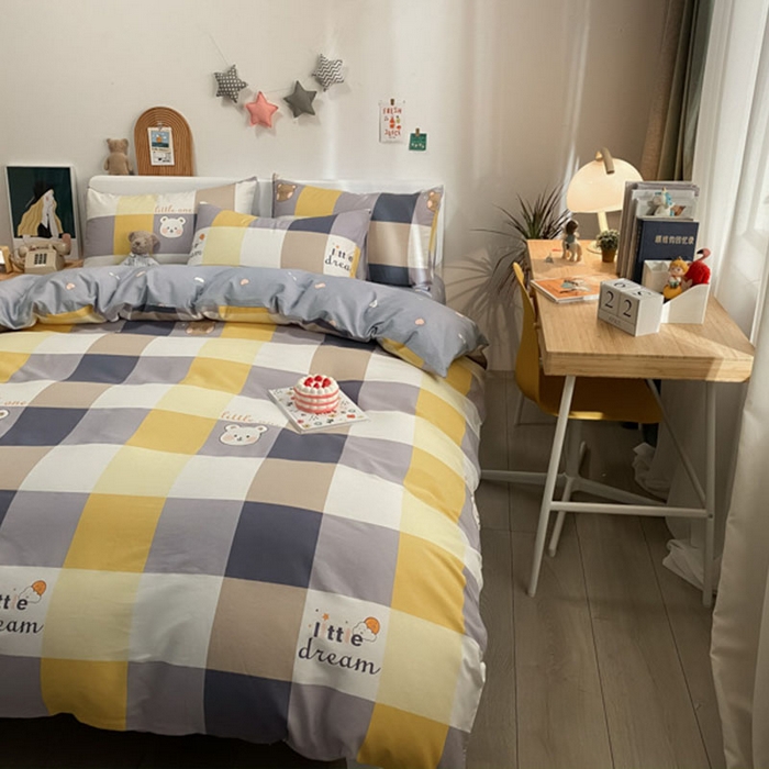 91家纺网 家纺一手货源 找家纺 澜妃 2025春夏新款12868全棉纯棉印花单被套 治愈系