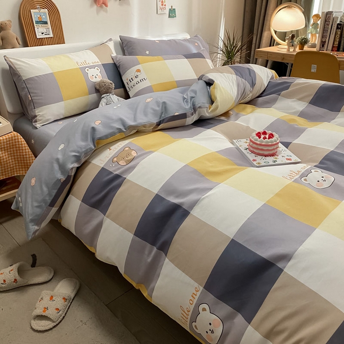 91家纺网 家纺一手货源 找家纺 澜妃 2025春夏新款12868全棉纯棉印花单被套 治愈系