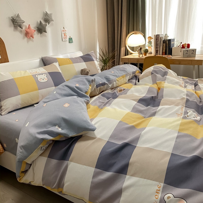 91家纺网 家纺一手货源 找家纺 澜妃 2025春夏新款12868全棉纯棉印花单被套 治愈系