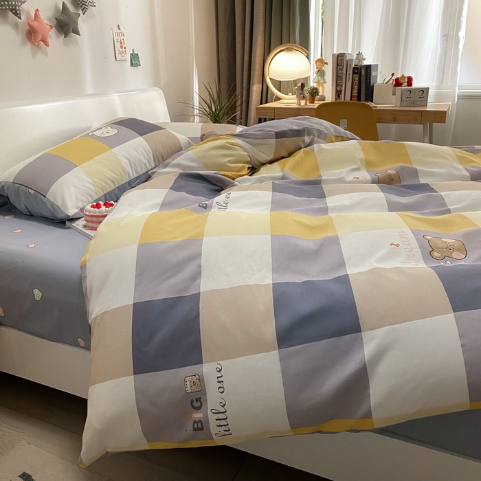 91家纺网 家纺一手货源 找家纺 澜妃 2025春夏新款12868全棉纯棉印花单被套 治愈系