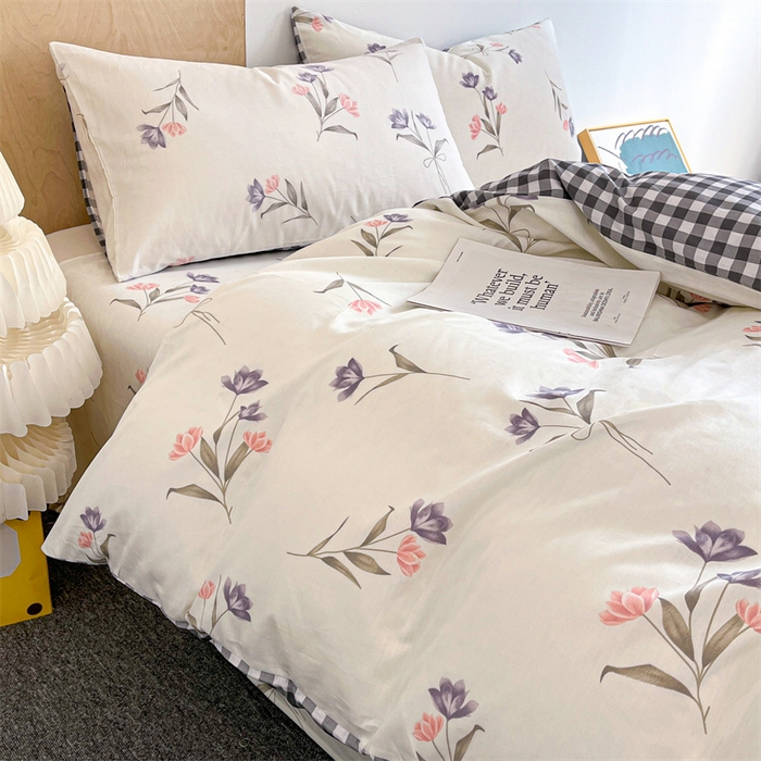 91家纺网 家纺一手货源 找家纺 澜妃 2025春夏新款12868全棉纯棉印花单被套 半夏清风-灰