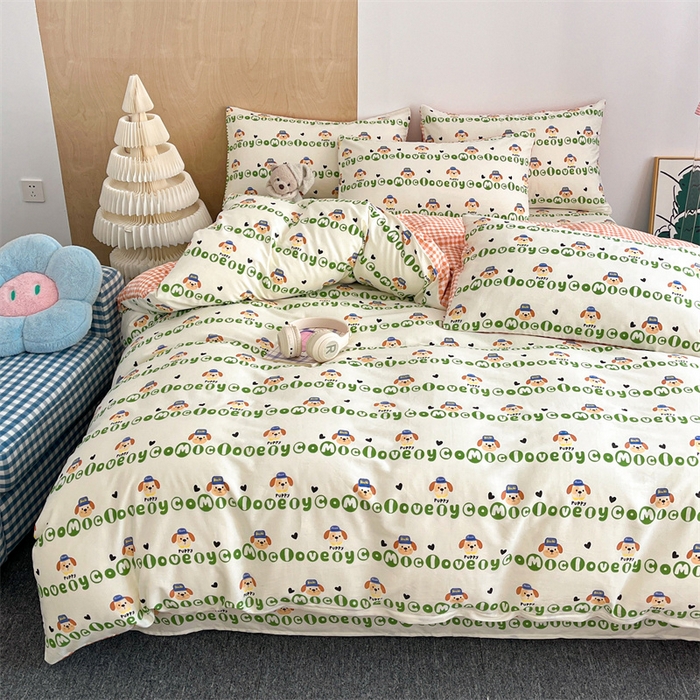 91家纺网 家纺一手货源 找家纺 澜妃 2025春夏新款12868全棉纯棉印花单被套 比得