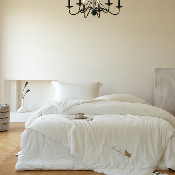 91家纺网 家纺一手货源 找家纺 （总）丽卡家纺 2025新款繁花羊绒蚕丝子母被被子被芯