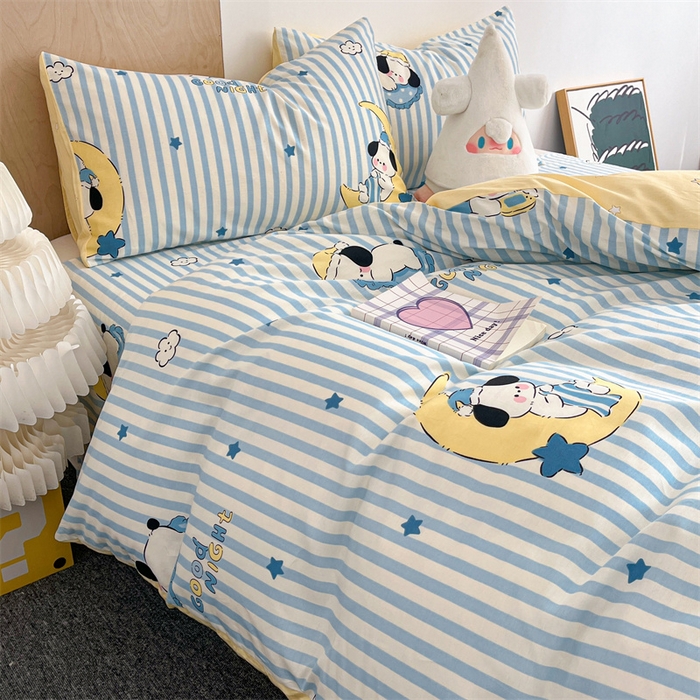 91家纺网 家纺一手货源 找家纺 澜妃 2025春夏新款12868全棉纯棉印花单被套 酣睡狗