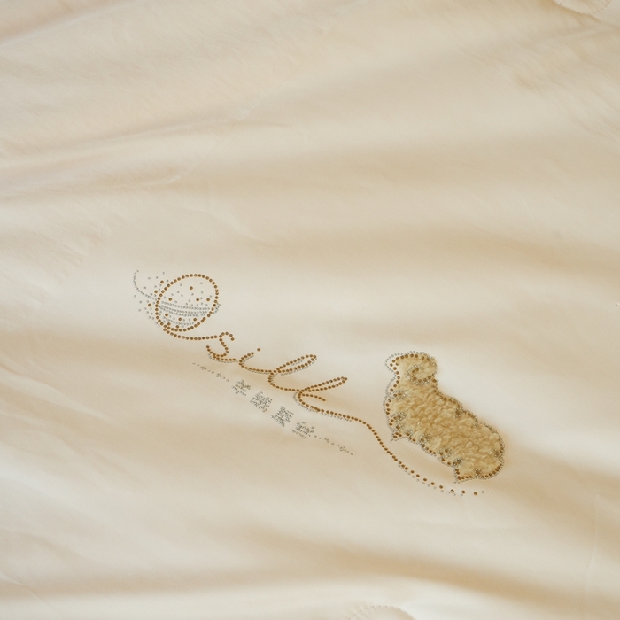 91家纺网 家纺一手货源 找家纺 丽卡家纺 2025新款繁花羊绒蚕丝子母被被子被芯 繁花羊绒蚕丝子母被-卡其