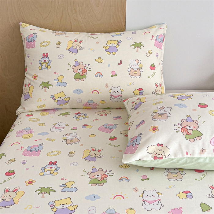 91家纺网 家纺一手货源 找家纺 澜妃 2025春夏新款12868全棉纯棉印花单被套 开心派对