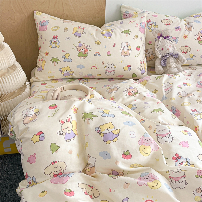 91家纺网 家纺一手货源 找家纺 澜妃 2025春夏新款12868全棉纯棉印花单被套 开心派对