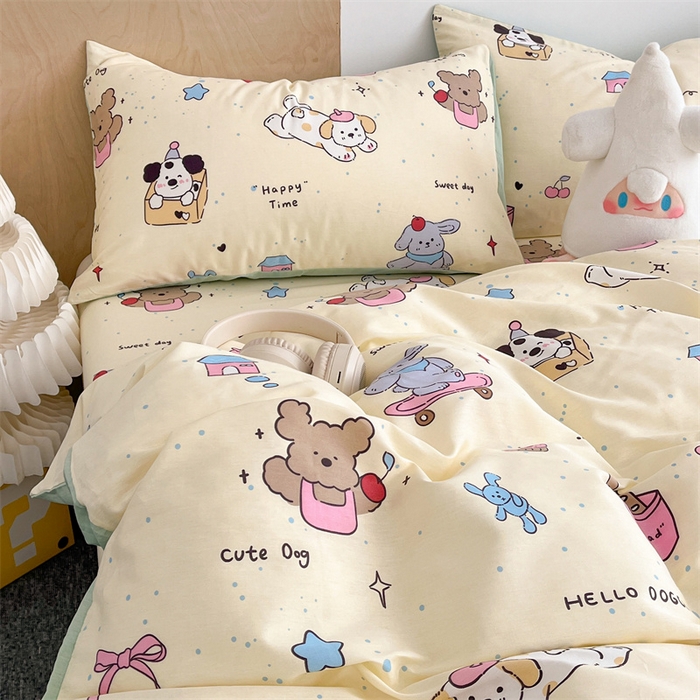 91家纺网 家纺一手货源 找家纺 澜妃 2025春夏新款12868全棉纯棉印花单被套 可爱颂