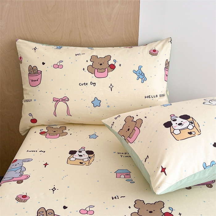 91家纺网 家纺一手货源 找家纺 澜妃 2025春夏新款12868全棉纯棉印花单被套 可爱颂