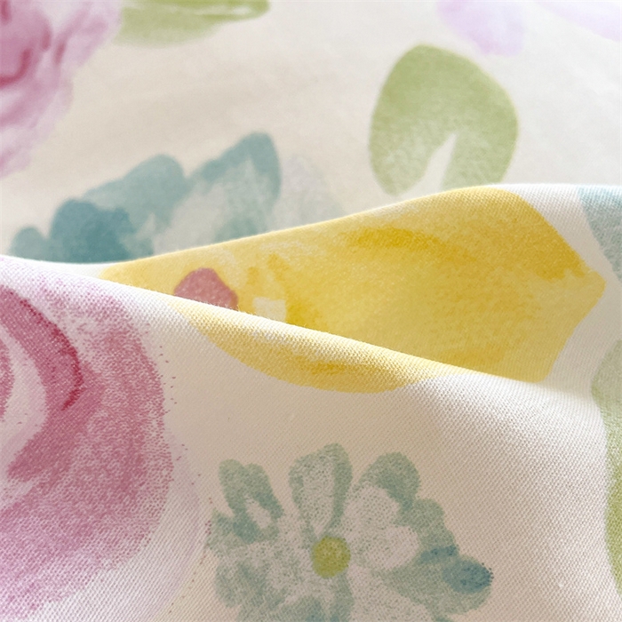 91家纺网 家纺一手货源 找家纺 澜妃 2025春夏新款12868全棉纯棉印花单被套 迷情花海