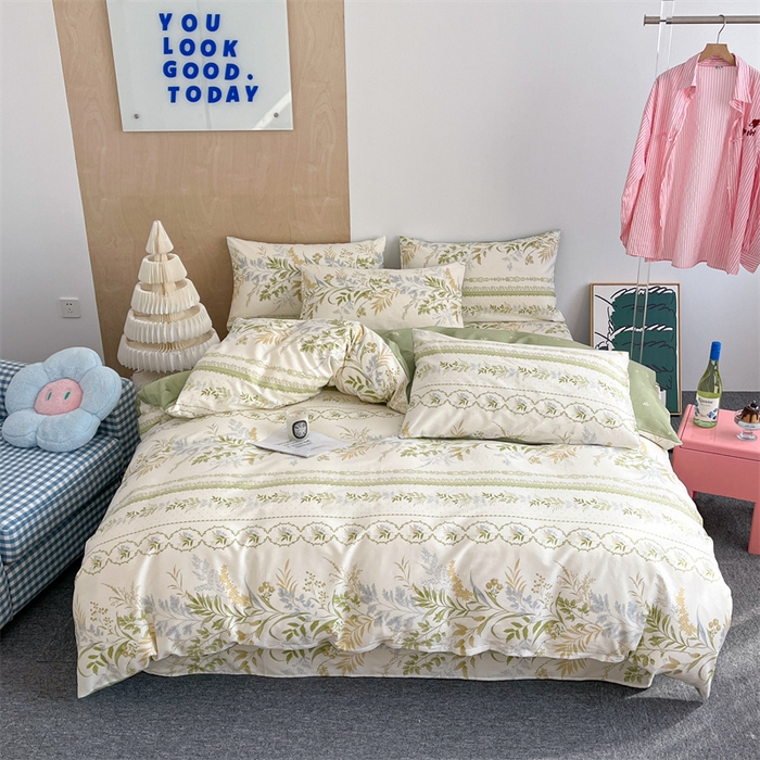 91家纺网 家纺一手货源 找家纺 澜妃 2025春夏新款12868全棉纯棉印花单被套 沐雅清风