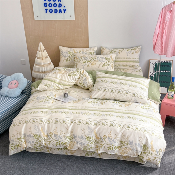 91家纺网 家纺一手货源 找家纺 澜妃 2025春夏新款12868全棉纯棉印花单被套 沐雅清风