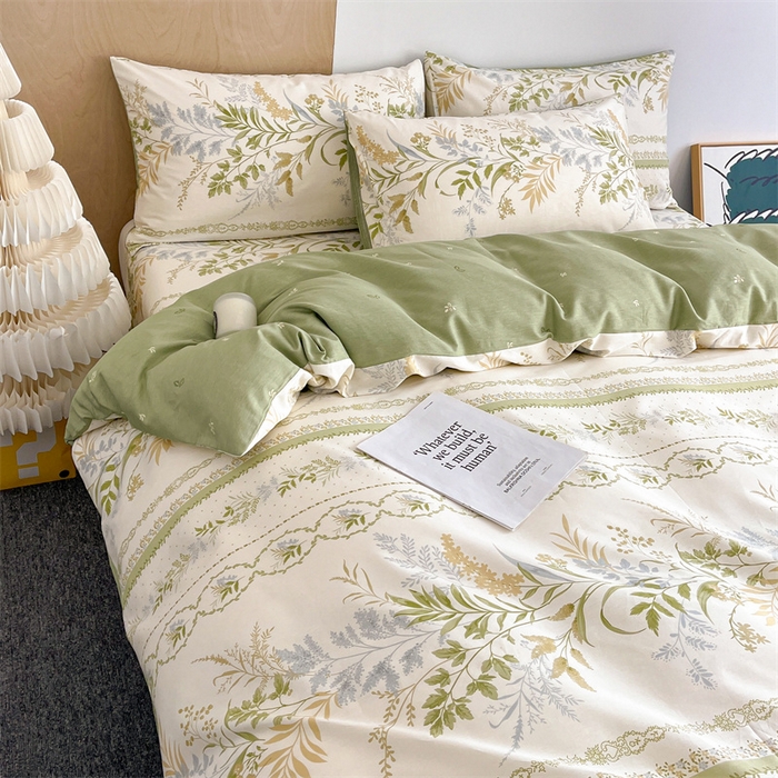 91家纺网 家纺一手货源 找家纺 澜妃 2025春夏新款12868全棉纯棉印花单被套 沐雅清风