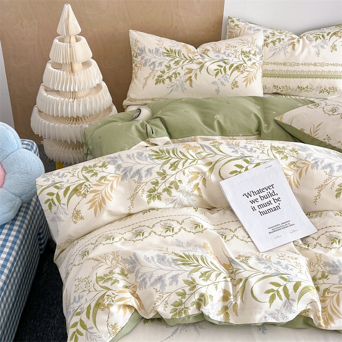 91家纺网 家纺一手货源 找家纺 澜妃 2025春夏新款12868全棉纯棉印花单被套 沐雅清风