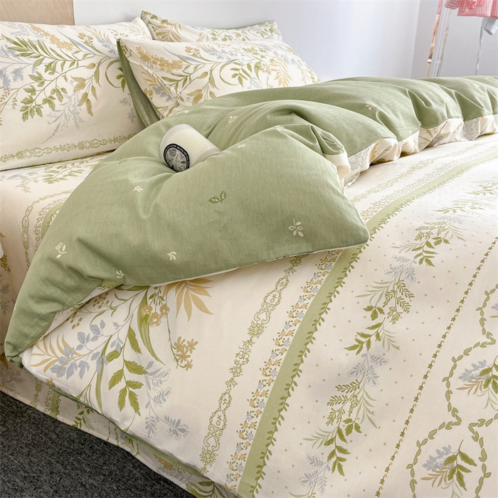 91家纺网 家纺一手货源 找家纺 澜妃 2025春夏新款12868全棉纯棉印花单被套 沐雅清风