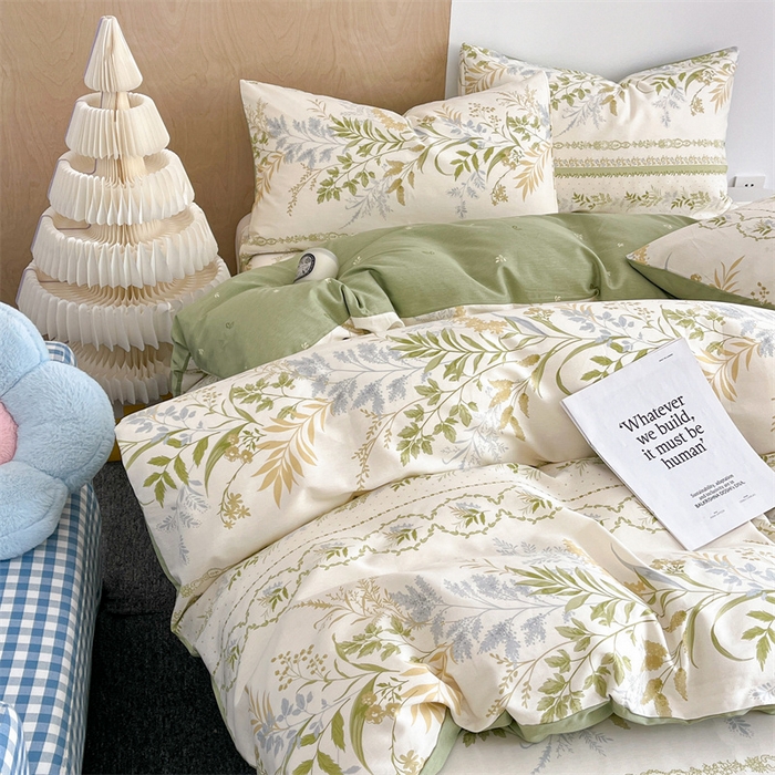 91家纺网 家纺一手货源 找家纺 澜妃 2025春夏新款12868全棉纯棉印花单被套 沐雅清风