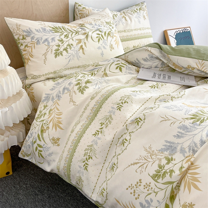 91家纺网 家纺一手货源 找家纺 澜妃 2025春夏新款12868全棉纯棉印花单被套 沐雅清风