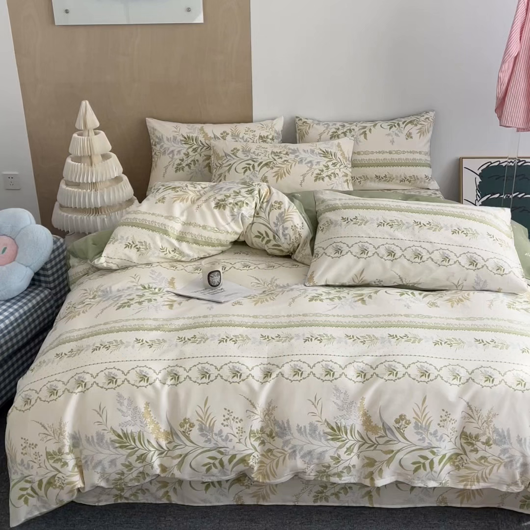 91家纺网 家纺一手货源 找家纺 澜妃 2025春夏新款12868全棉纯棉印花单被套 沐雅清风