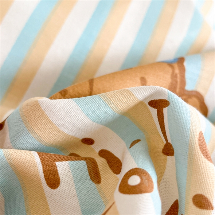 91家纺网 家纺一手货源 找家纺 澜妃 2025春夏新款12868全棉纯棉印花单被套 派对小狗