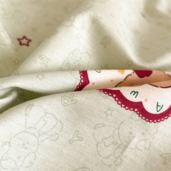 91家纺网 家纺一手货源 找家纺 澜妃 2025春夏新款12868全棉纯棉印花单被套 青提樱桃狗