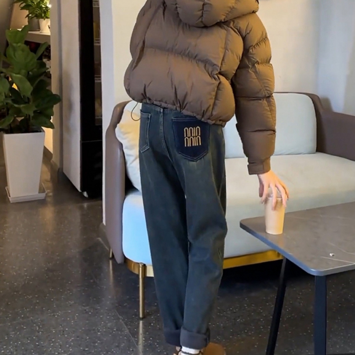 91家纺网 家纺一手货源 找家纺 （总）洛兰沙家居馆【只代发】【只代发】 2025新款高腰显瘦显高大码老爹阔腿萝卜裤子牛仔裤1