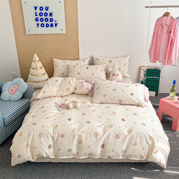 91家纺网 家纺一手货源 找家纺 澜妃 2025春夏新款12868全棉纯棉印花单被套 甜心蜜趣