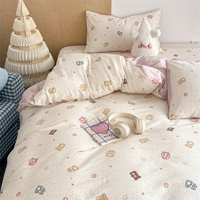 91家纺网 家纺一手货源 找家纺 澜妃 2025春夏新款12868全棉纯棉印花单被套 甜心蜜趣