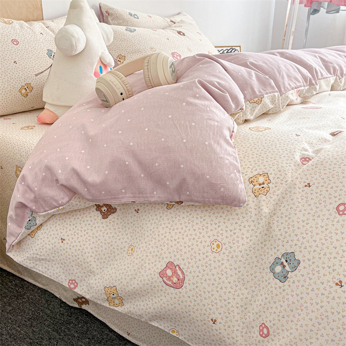 91家纺网 家纺一手货源 找家纺 澜妃 2025春夏新款12868全棉纯棉印花单被套 甜心蜜趣