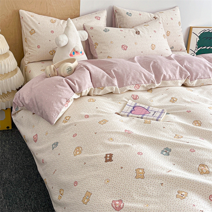 91家纺网 家纺一手货源 找家纺 澜妃 2025春夏新款12868全棉纯棉印花单被套 甜心蜜趣