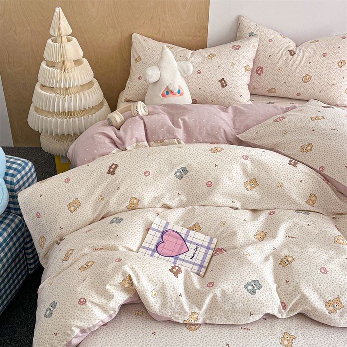 91家纺网 家纺一手货源 找家纺 澜妃 2025春夏新款12868全棉纯棉印花单被套 甜心蜜趣