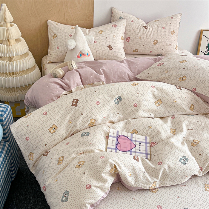 91家纺网 家纺一手货源 找家纺 澜妃 2025春夏新款12868全棉纯棉印花单被套 甜心蜜趣