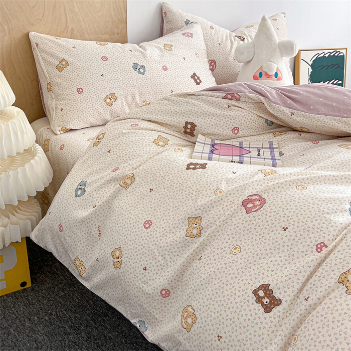 91家纺网 家纺一手货源 找家纺 澜妃 2025春夏新款12868全棉纯棉印花单被套 甜心蜜趣