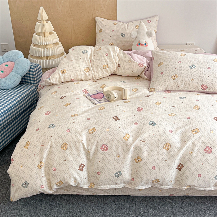 91家纺网 家纺一手货源 找家纺 澜妃 2025春夏新款12868全棉纯棉印花单被套 甜心蜜趣