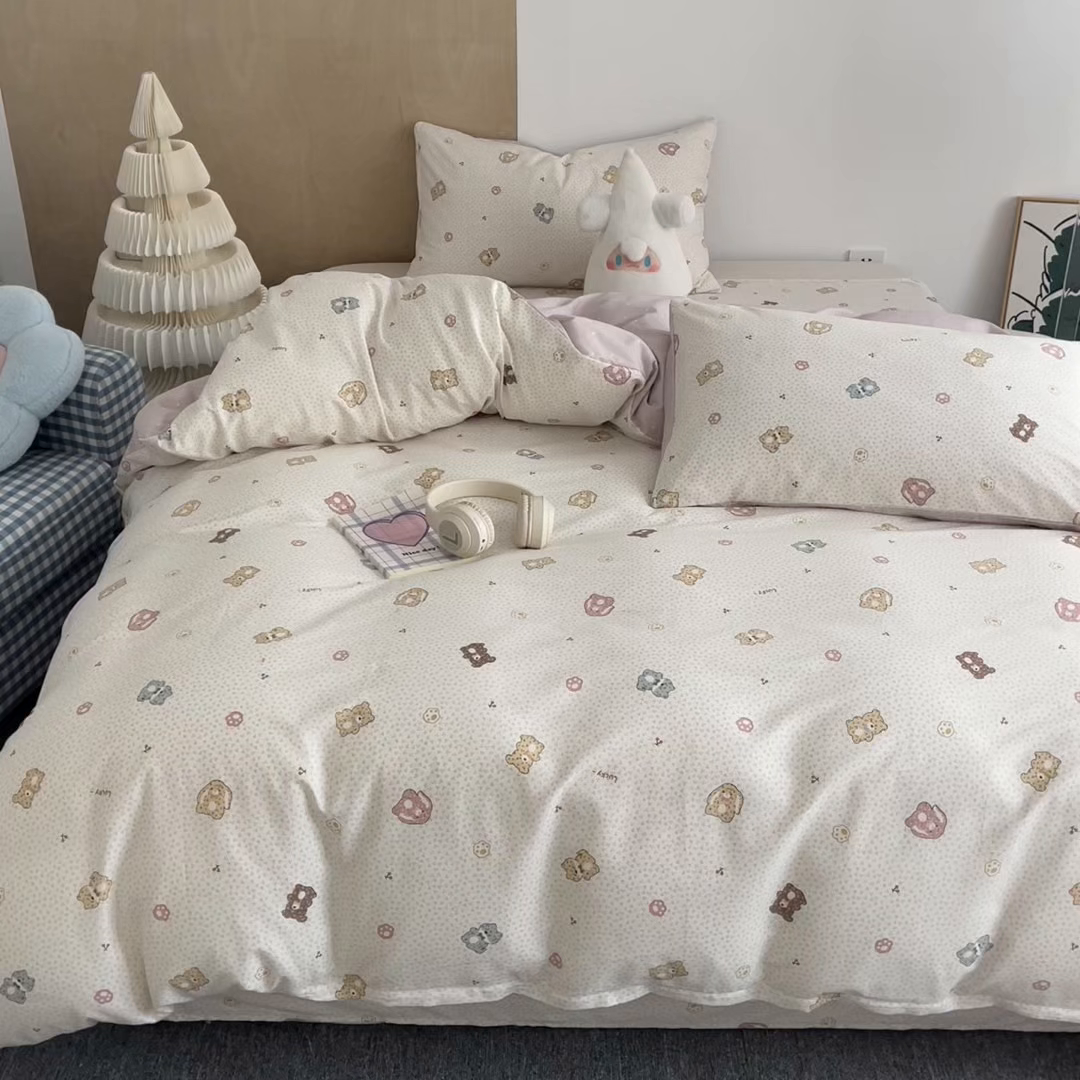 91家纺网 家纺一手货源 找家纺 澜妃 2025春夏新款12868全棉纯棉印花单被套 甜心蜜趣