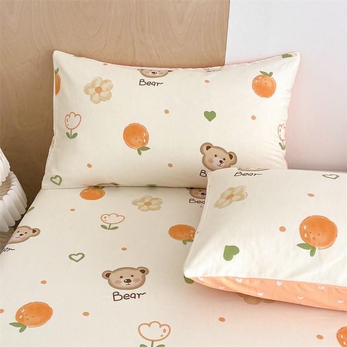 91家纺网 家纺一手货源 找家纺 澜妃 2025春夏新款12868全棉纯棉印花单被套 熊宝乐园