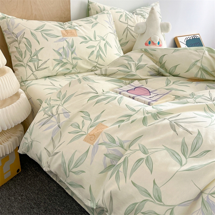 91家纺网 家纺一手货源 找家纺 澜妃 2025春夏新款12868全棉纯棉印花单被套 叶曲