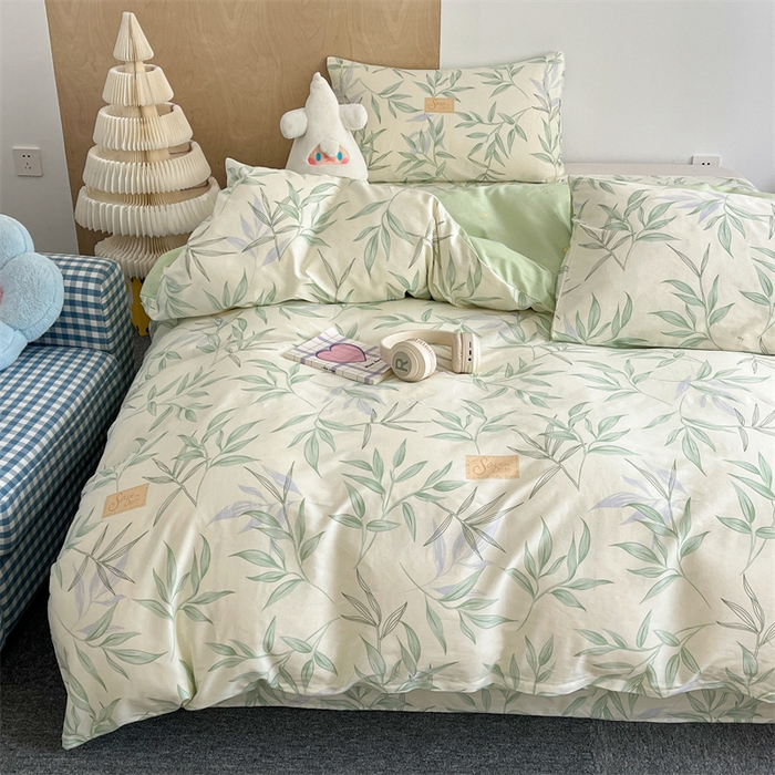 91家纺网 家纺一手货源 找家纺 澜妃 2025春夏新款12868全棉纯棉印花单被套 叶曲