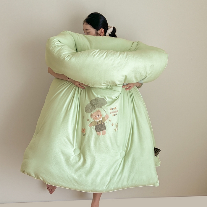 漫仙阁家纺 2025年新款烫画糯糯棉被子春秋被冬被 单人双人被子 小青蛙