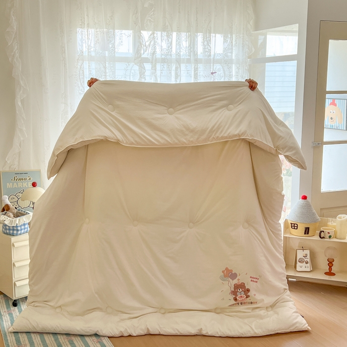 91家纺网 家纺一手货源 找家纺 漫仙阁家纺 2025年新款烫画糯糯棉被子春秋被冬被 单人双人被子 小浣熊