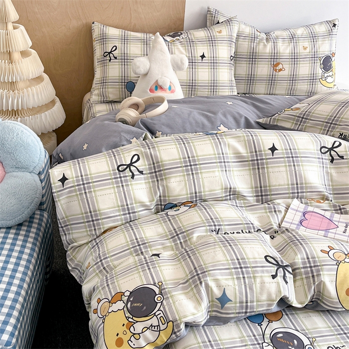 91家纺网 家纺一手货源 找家纺 澜妃 2025春夏新款12868全棉纯棉印花单被套 宇宙探险