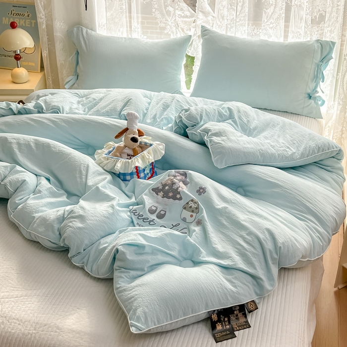 91家纺网 家纺一手货源 找家纺 漫仙阁家纺 2025年新款烫画糯糯棉被子春秋被冬被 单人双人被子 花仙子